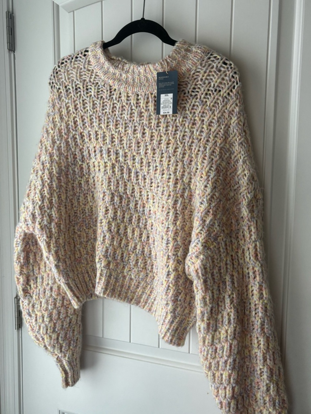 Universal Thread Pastel Multicolor Speckled Crewneck Sweater XXL NWT